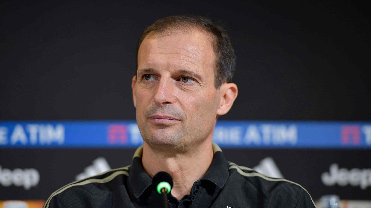 Massimiliano Allegri, entrenador de la Juventus, en rueda de prensa. Foto: Twitter (@juventusfc)