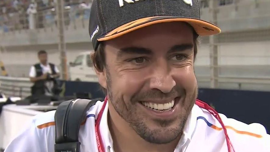 Fernando Alonso, antes de la carrera en Bahréin