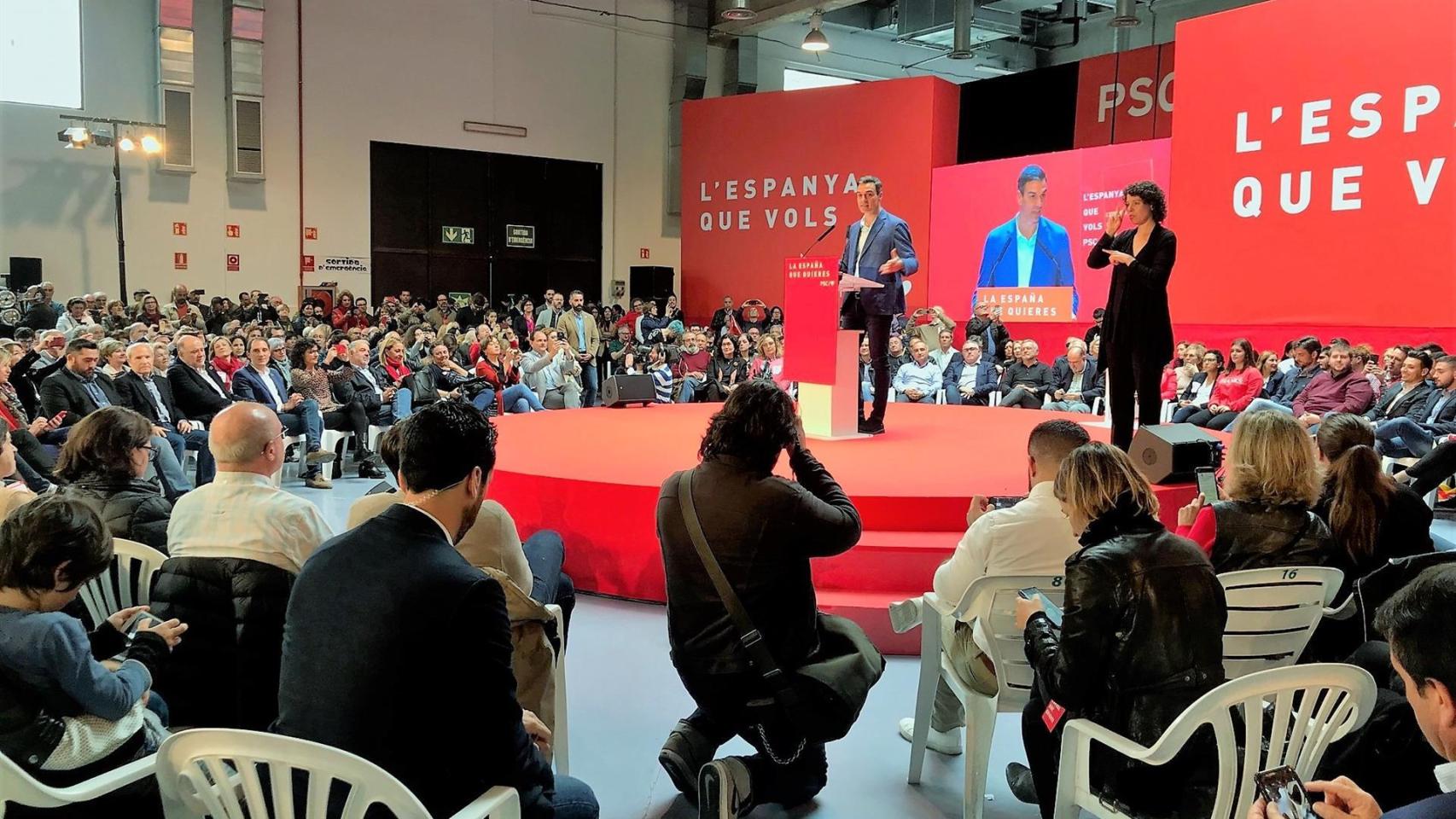 Peedro Sánchez, presidente del Gobierno, en Tarragona.