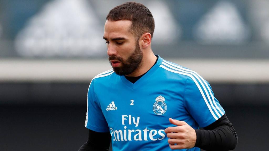 Carvajal se entrena con el Real Madrid