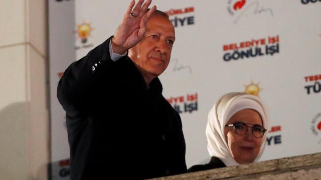 Erdogan en la noche electoral