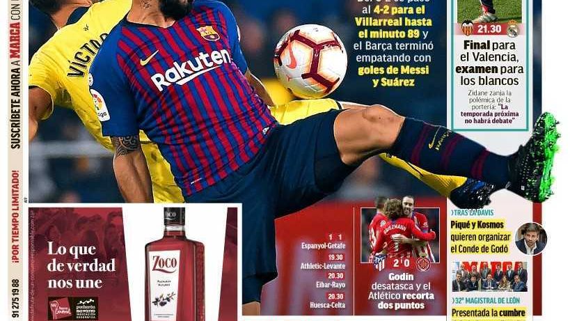 La portada del diario MARCA (03/04/2019)