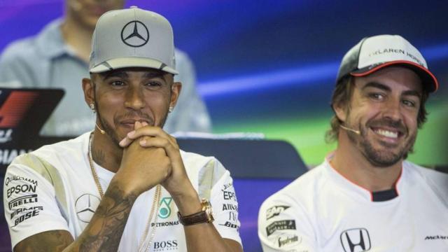 Hamilton y Fernando Alonso