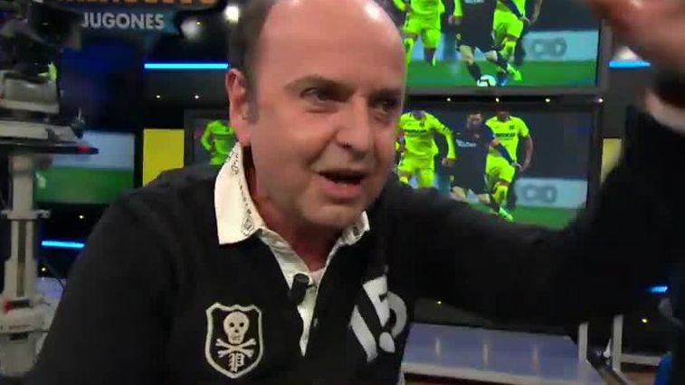 Juanma Rodríguez en El Chiringuito. Foto: Twitter (@elchiringuitotv)