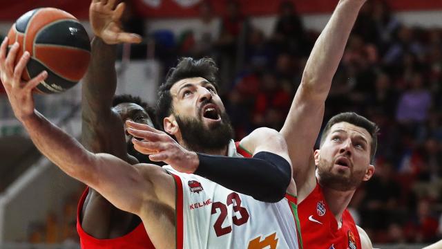 Shengelia, en un momento del partido