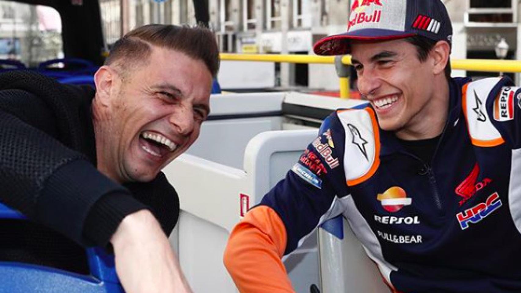 El divertido encuentro entre Joaquín y Marc Márquez: se ríen hasta de Neptuno y Cibeles