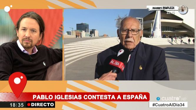 Pablo Iglesias, secretario general de Podemos, en Cuatro.