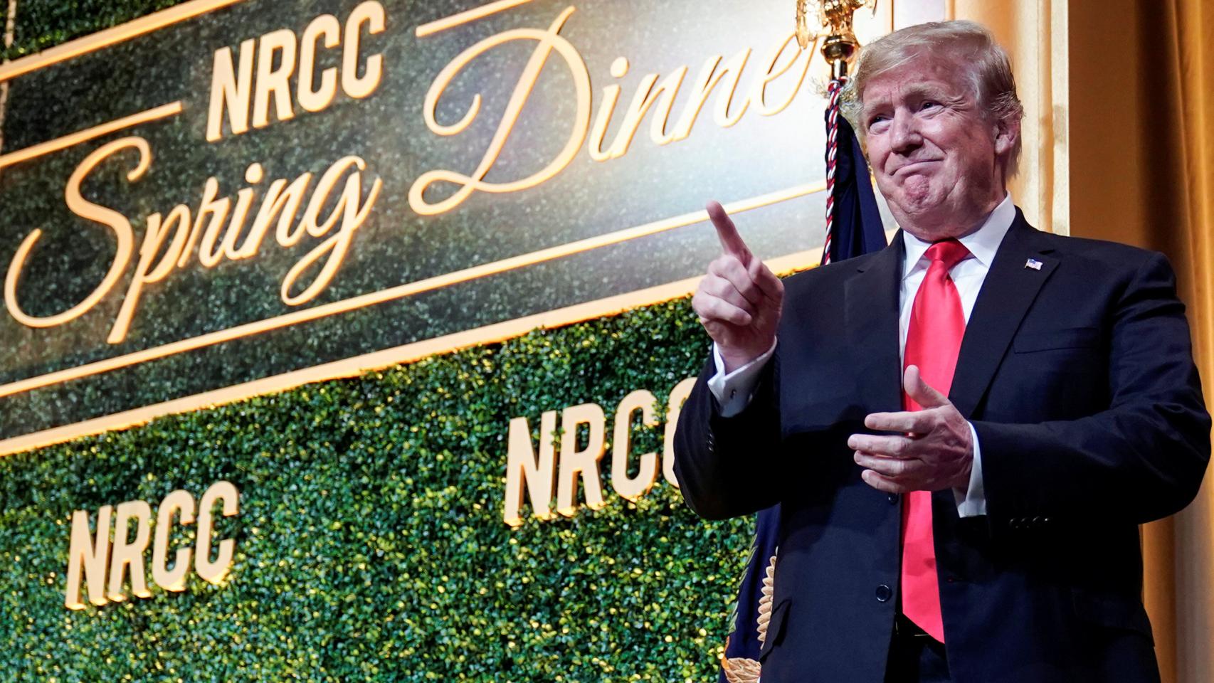 Donald Trump en la cena de primavera del Partido Republicano.