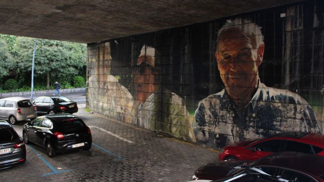 Grafiti en el viaducto de San Pedro de Mezonzo.