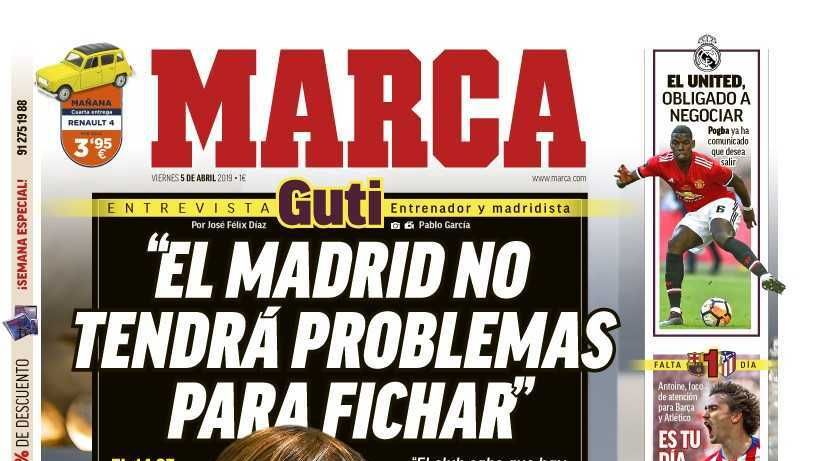 La portada del diario MARCA (05/04/2019)
