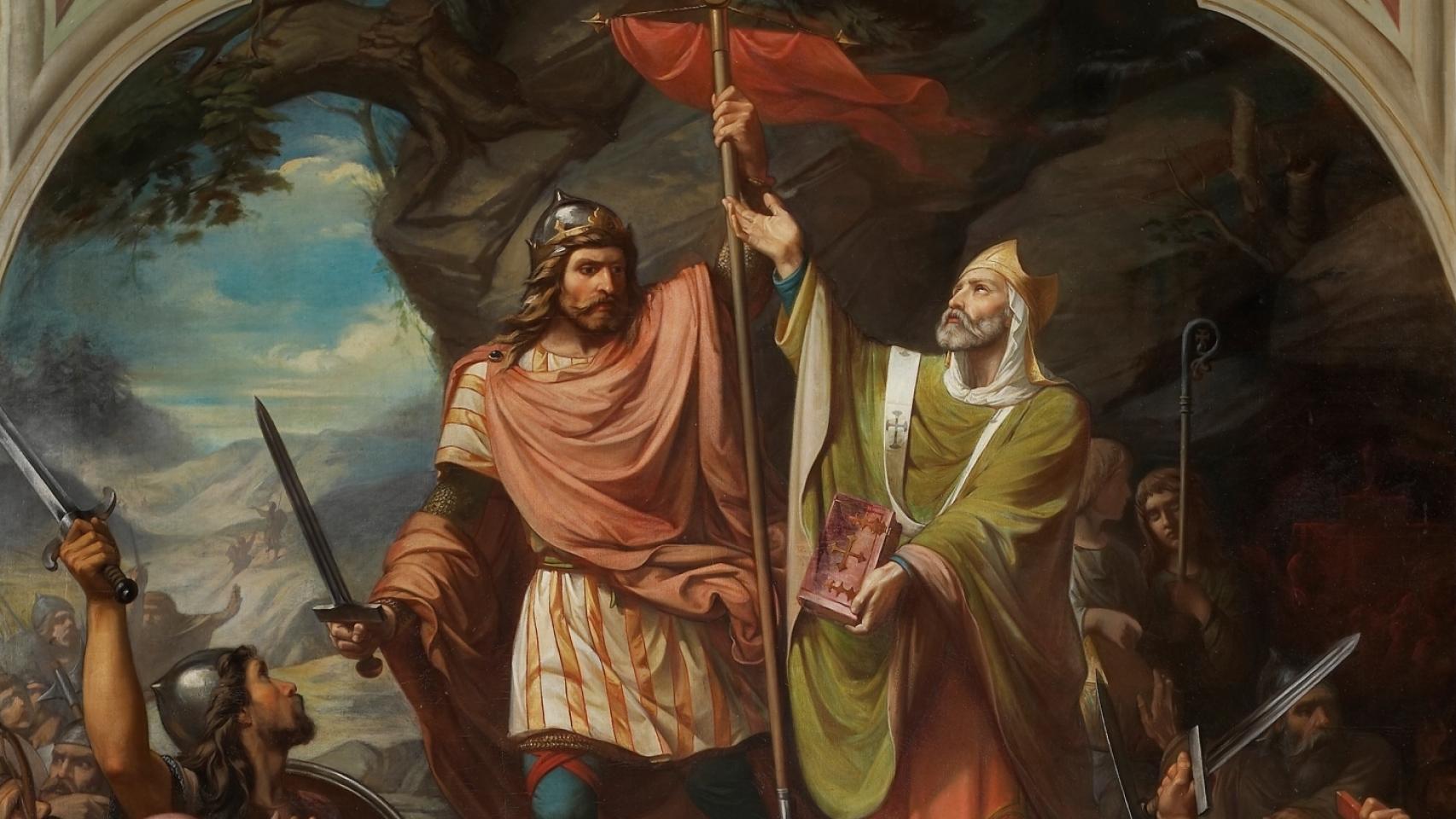 'Don Pelayo en Covadonga'; de Luis de Madrazo.