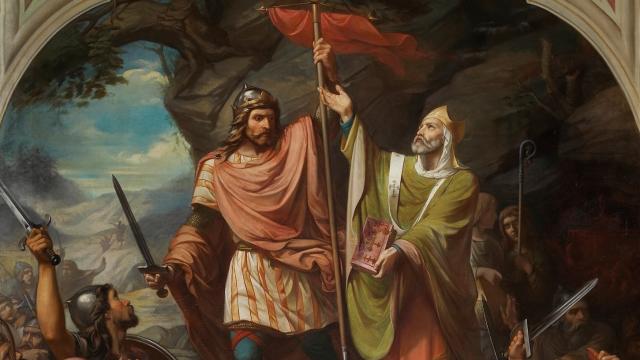'Don Pelayo en Covadonga'; de Luis de Madrazo.