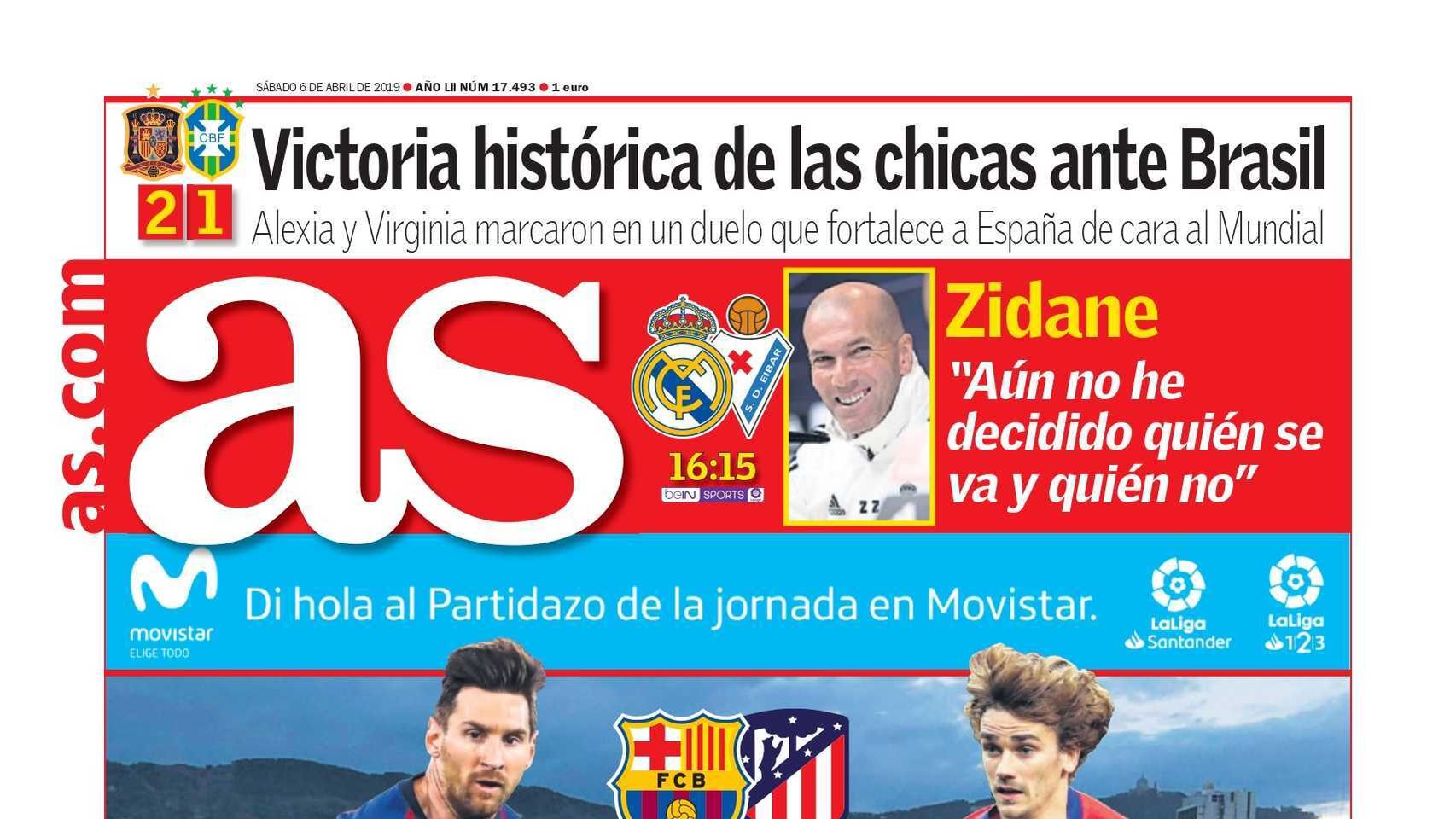 Portada Diario AS (6/4/2019)