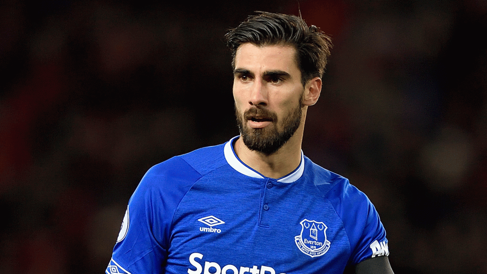 André Gomes, con el Everton. Foto: evertonfc.com