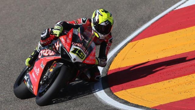 Bautista durante la carrera de su octava victoria