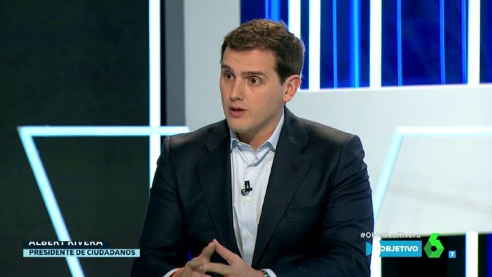Albert Rivera, durante la entrevista en 'El Objetivo' de La Sexta.
