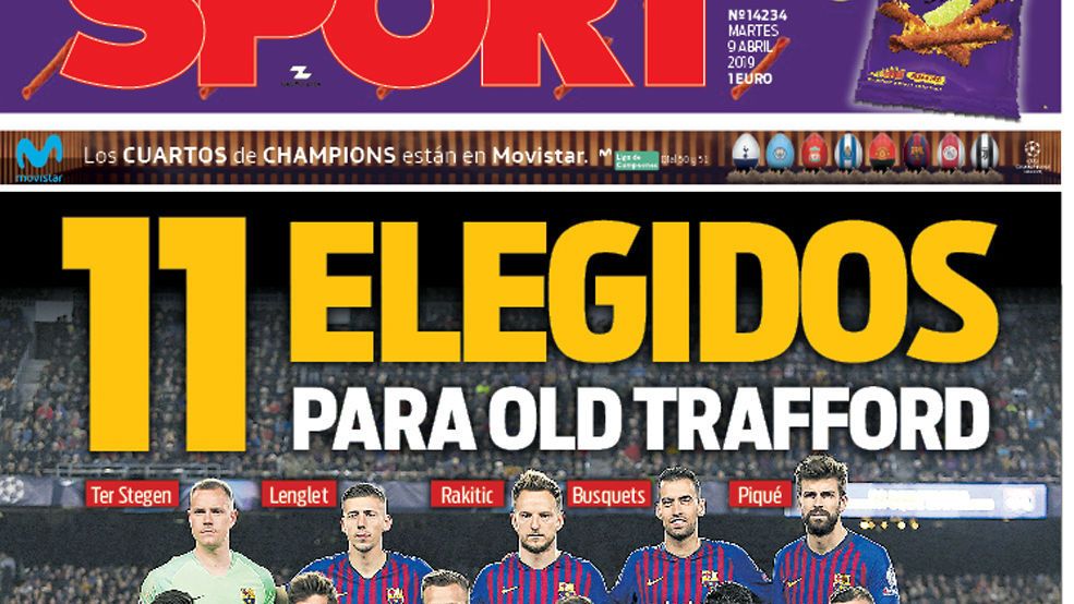 La portada del diario Sport (09/04/2019)