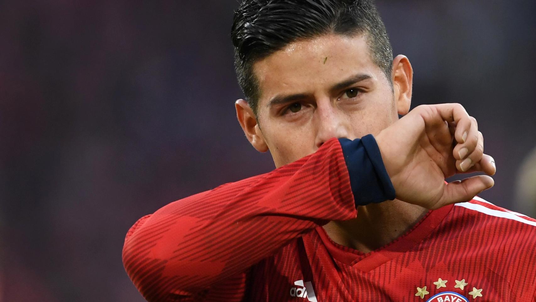 James Rodríguez, en un partido del Bayern Múnich