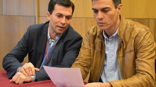 Gonzalo Caballero y Pedro Sánchez, en una foto de archivo.