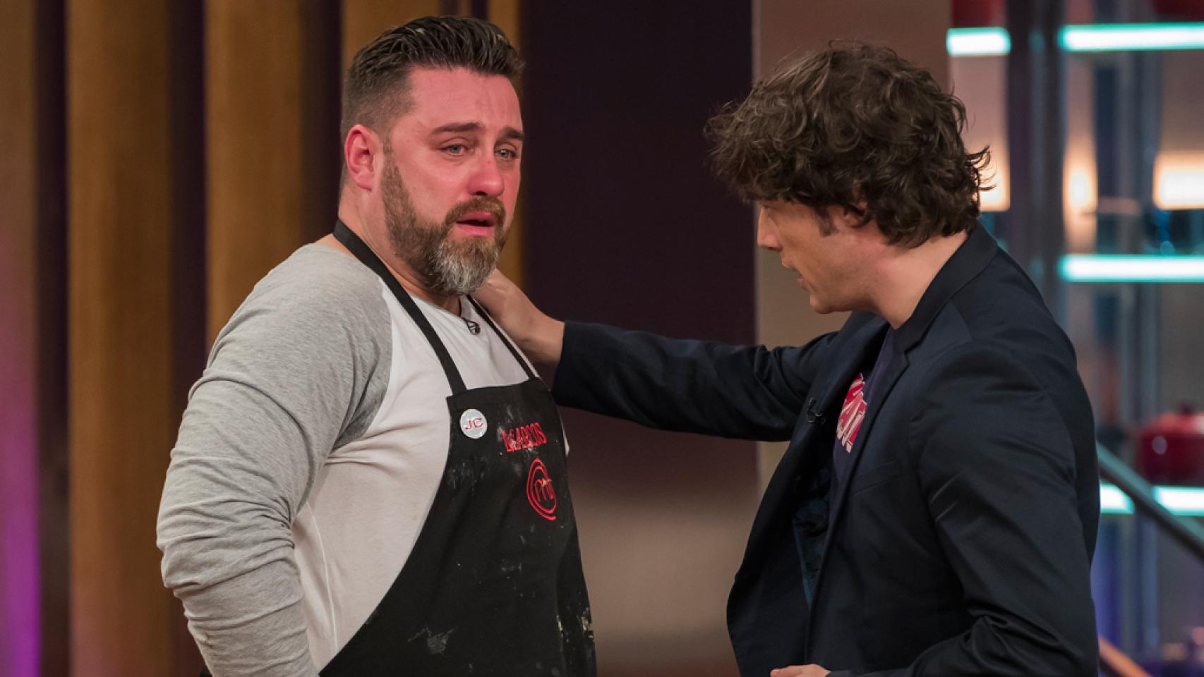 Marcos, a punto de abandonar ‘MasterChef’: “Me quiero ir con mi mujer, no valgo”.