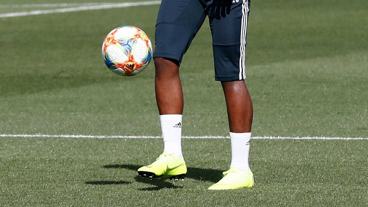 Vinicius Júnior, en un entrenamiento del Real Madrid