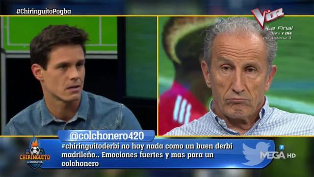 Petón, en El Chiringuito. Foto: Twitter (@elchiringuitotv)
