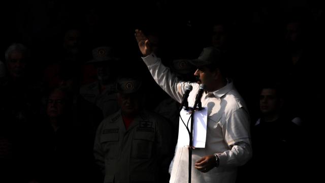 Nicolás Maduro, durante un acto este domingo en Caracas.