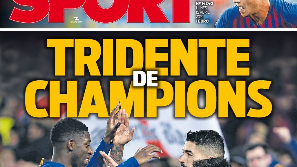 La portada del diario Sport (15/04/2019)