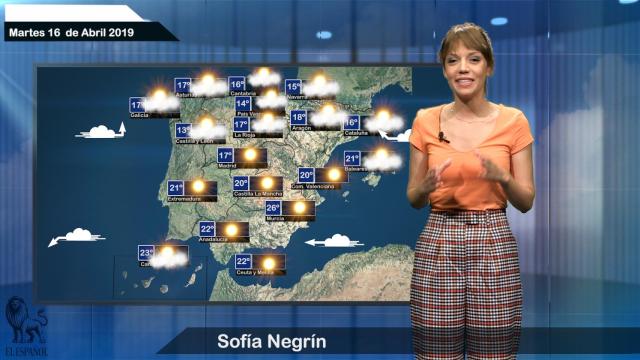 Fotograma de la predicción del tiempo.