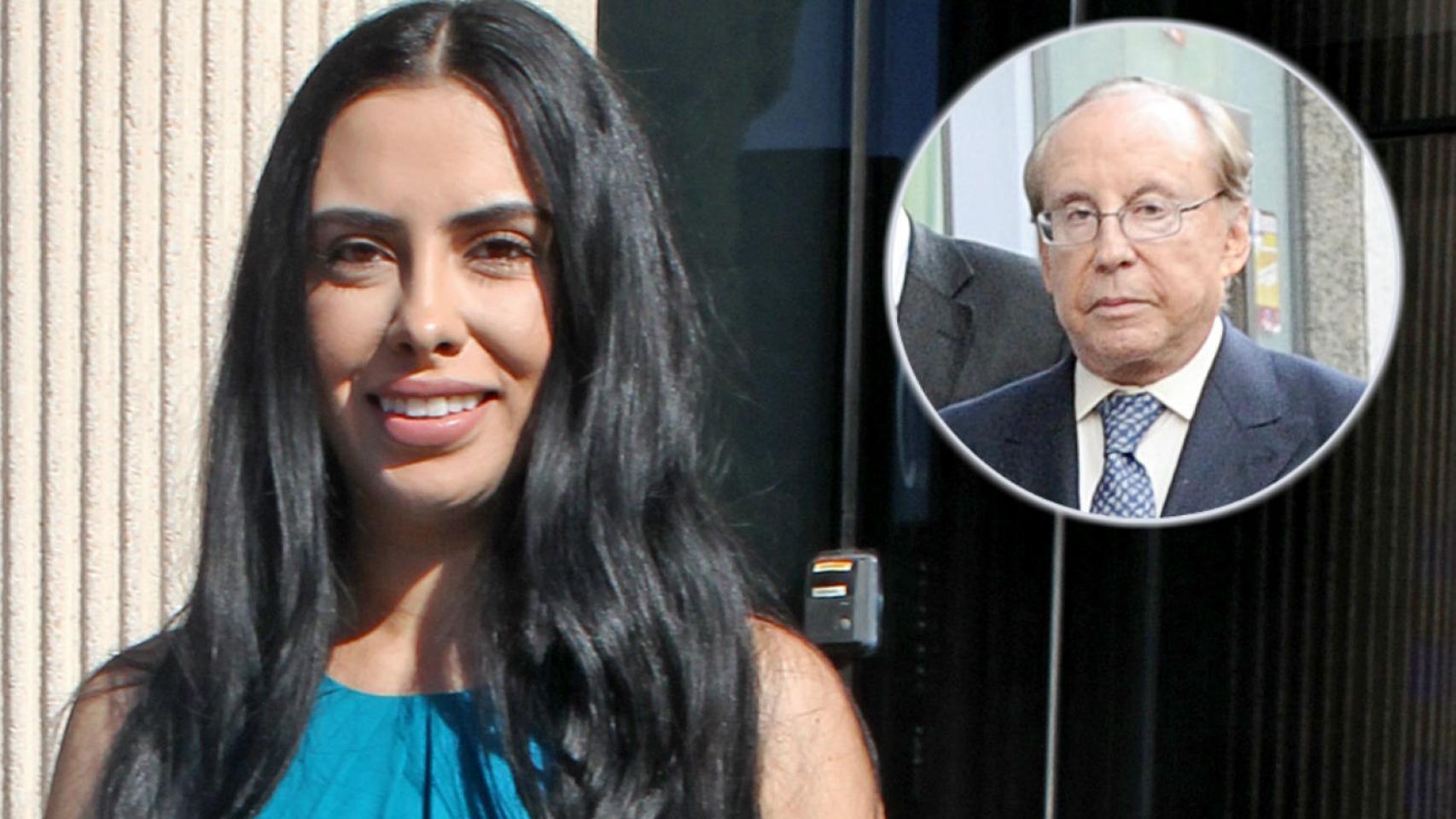 Adela Montes de Oca junto a su padre, José María Ruiz-Mateos, en un fotomontaje de EL ESPAÑOL.