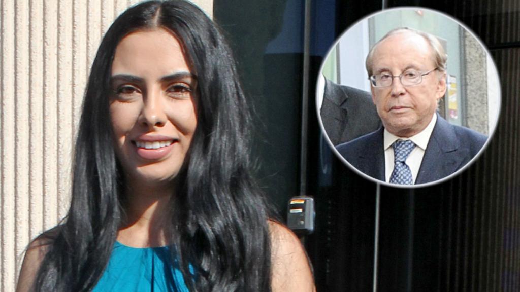 Adela Montes de Oca junto a su padre, José María Ruiz-Mateos, en un fotomontaje de EL ESPAÑOL.