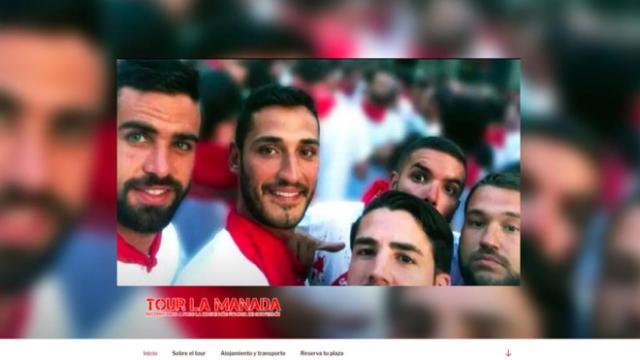 Anuncio del 'Tour de la Manada' denunciado en Pamplona.