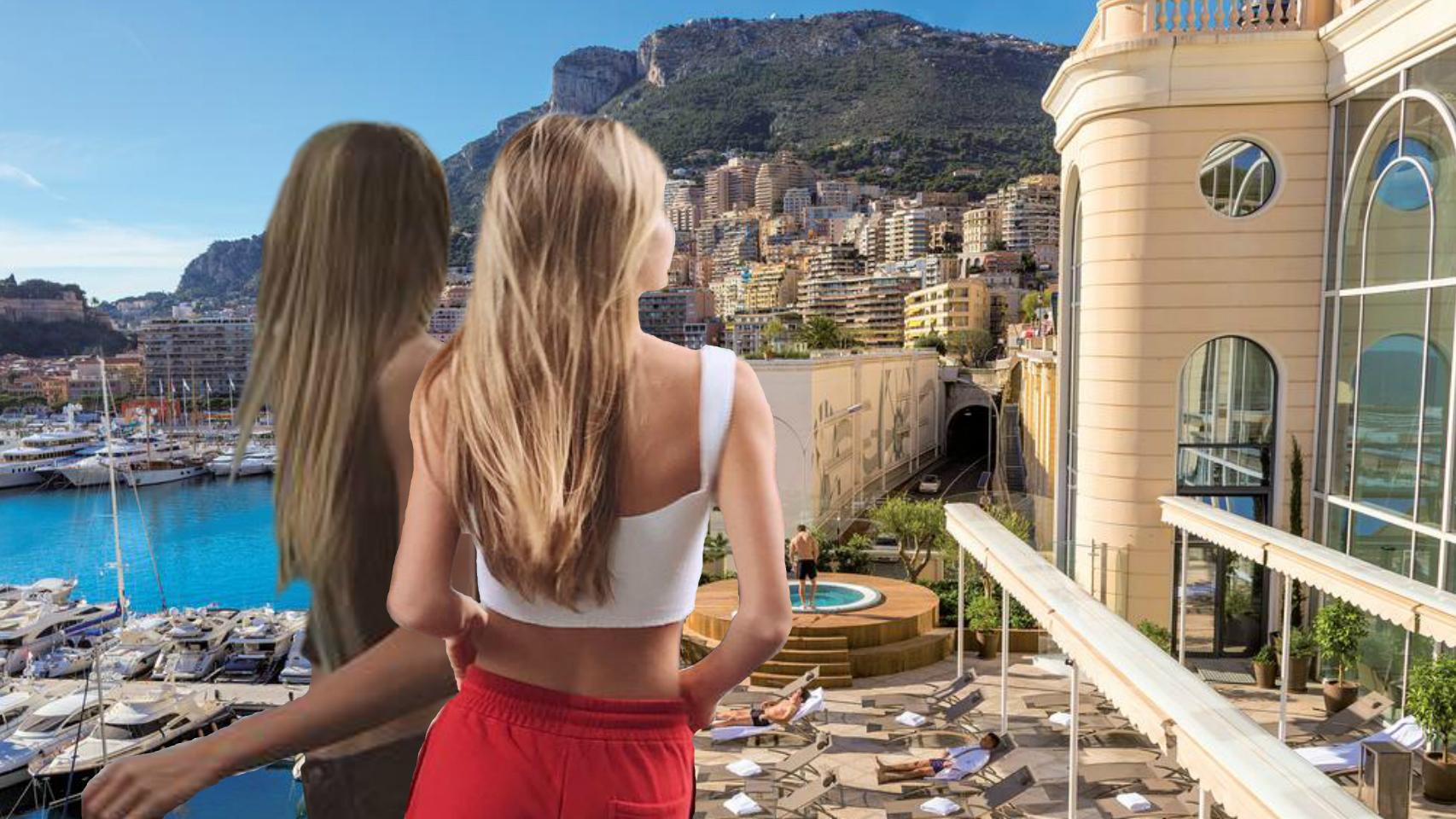 Las hijas adolescentes de Julio Iglesias de espaldas en un montaje de JALEOS.
