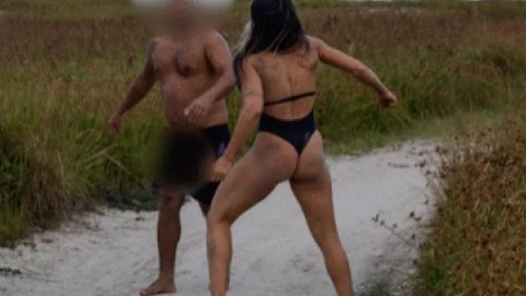 Joyce Vieira planta cara a un acosador. Foto: Twitter (@BlogCarlosMagno)