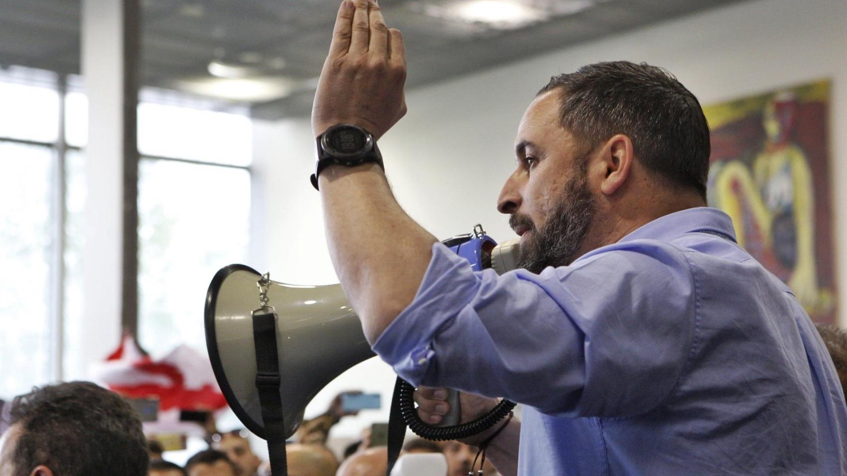 Santiago Abascal durante su intervención