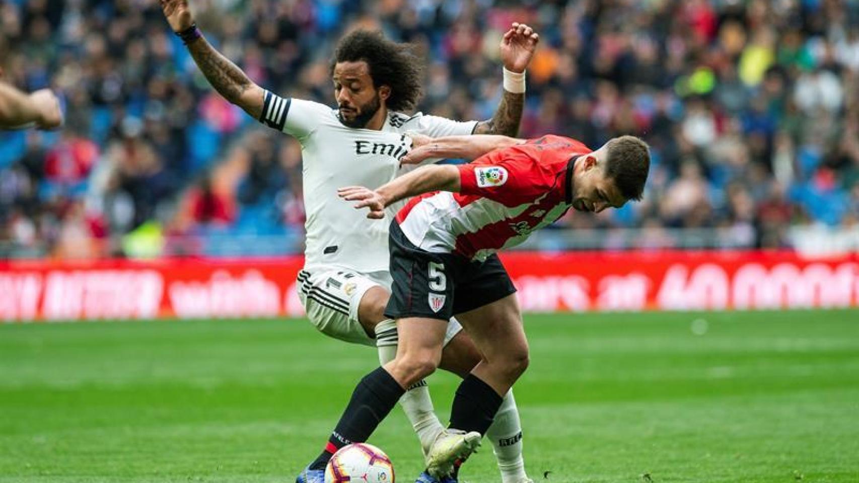 Marcelo, en el Real Madrid - Athletic de La Liga