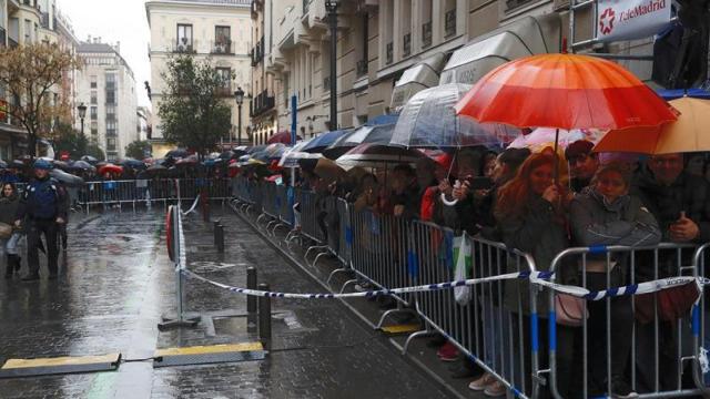 Lluvia en la ciudad de Madrid