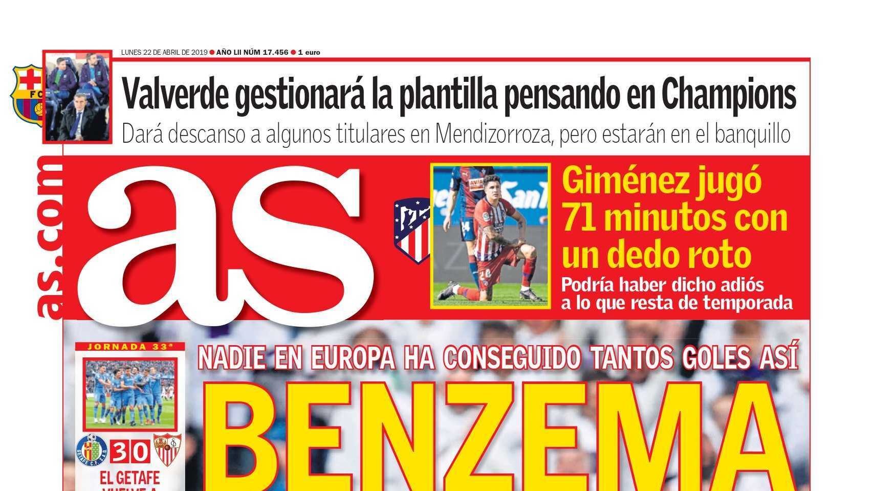 Portada AS (22/04/19)