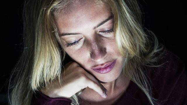 Una mujer con depresión.