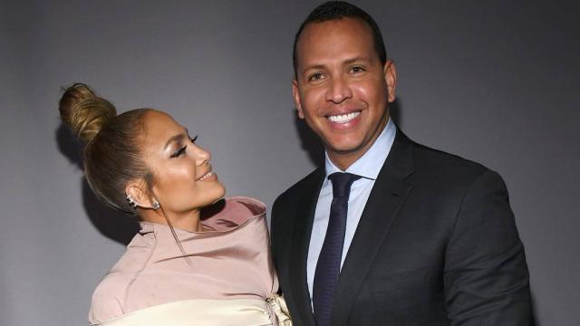 Jennifer Lopez y su pareja, el deportista Alex Rodriguez.