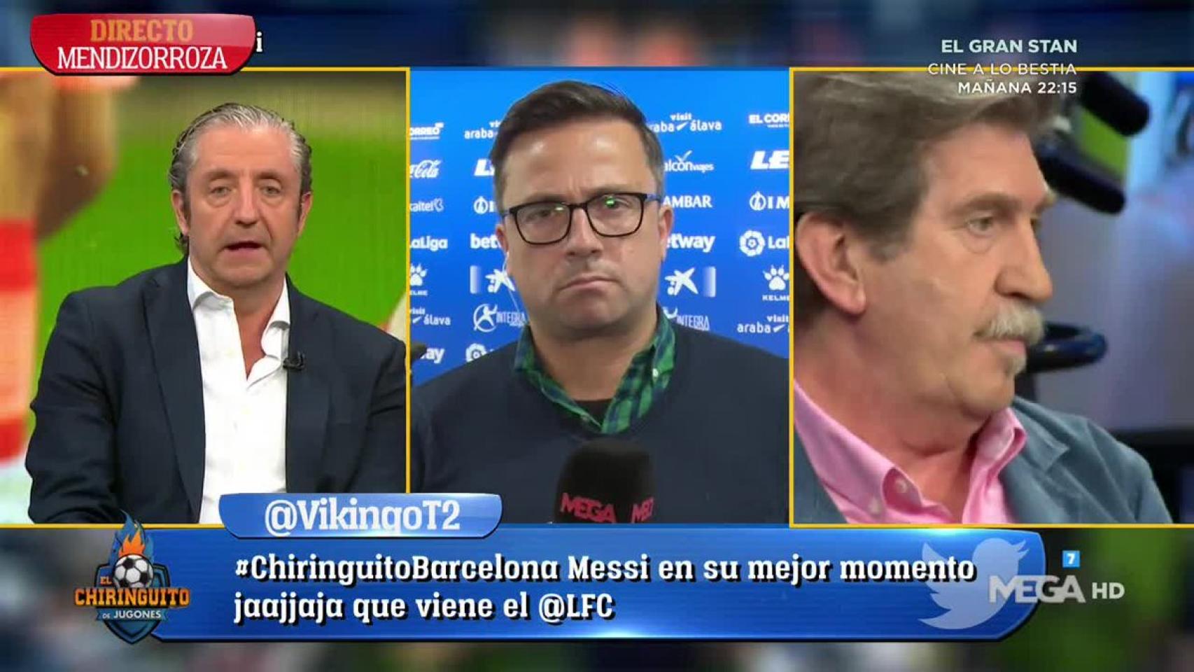 Josep Soldado en El Chiringuito. Foto: Twitter (@elchiringuitotv)