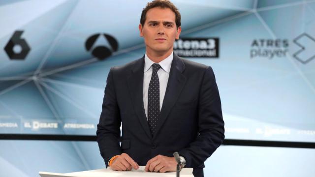 Albert Rivera, justo antes de comenzar el debate.