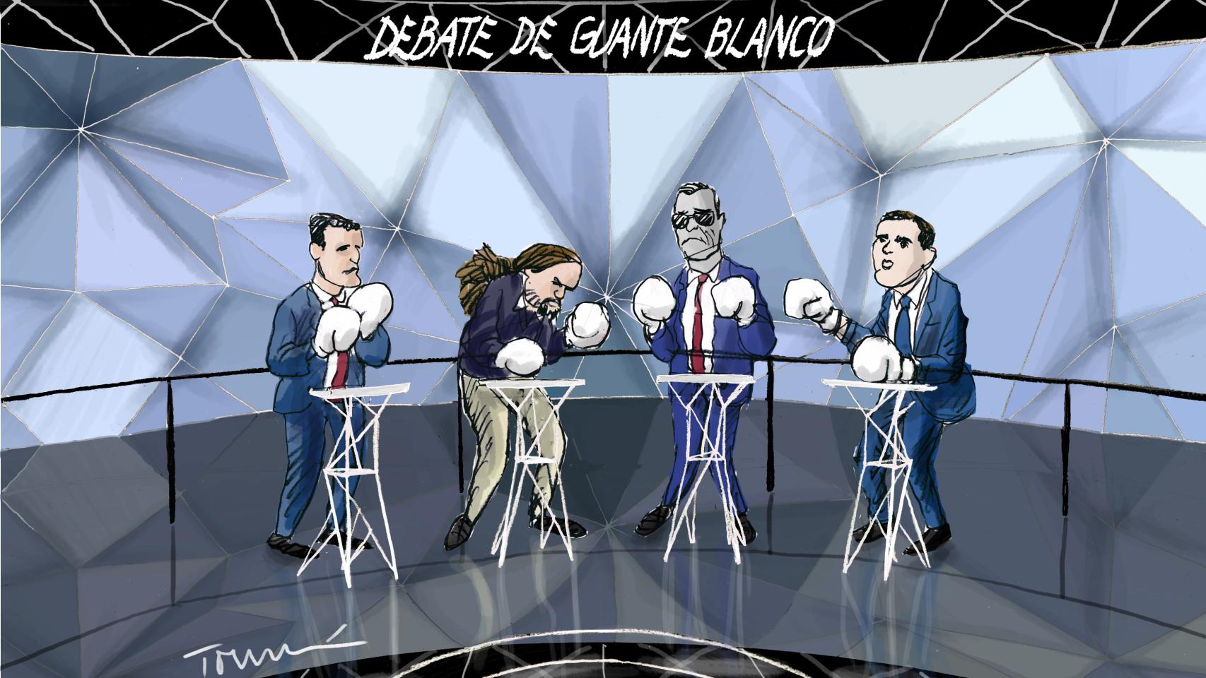 Casado se impone en un debate bronco
