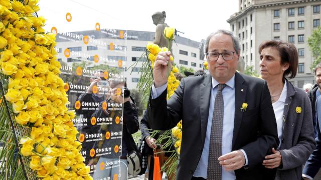 Torra en el día de Sant Jordi, con rosas amarillas