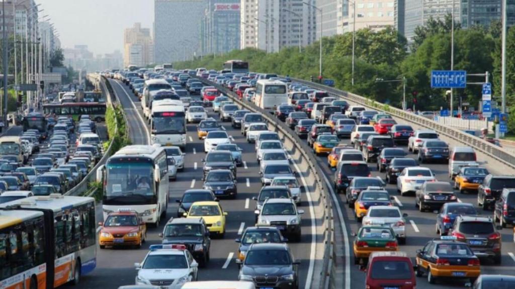 Imagen de archivo de un atasco.