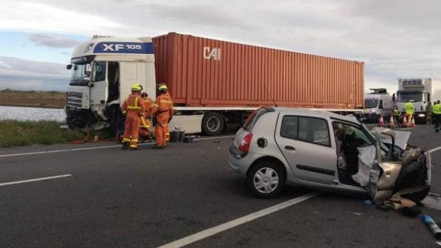 Imagen del accidente. Foto: Consorcio de Bomberos de Valencia