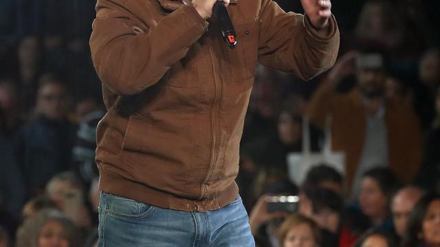 Pablo Iglesias, en el mitin de cierre de campaña.