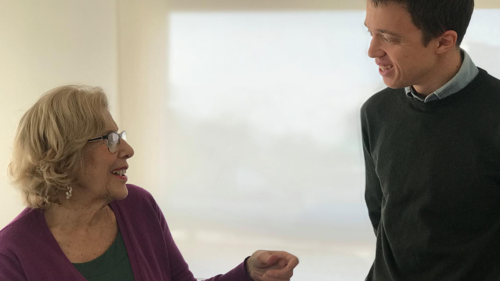 Manuela Carmena e Iñigo Errejón.
