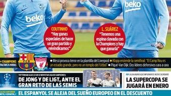 Portada del Diario Sport (30/4/2019)