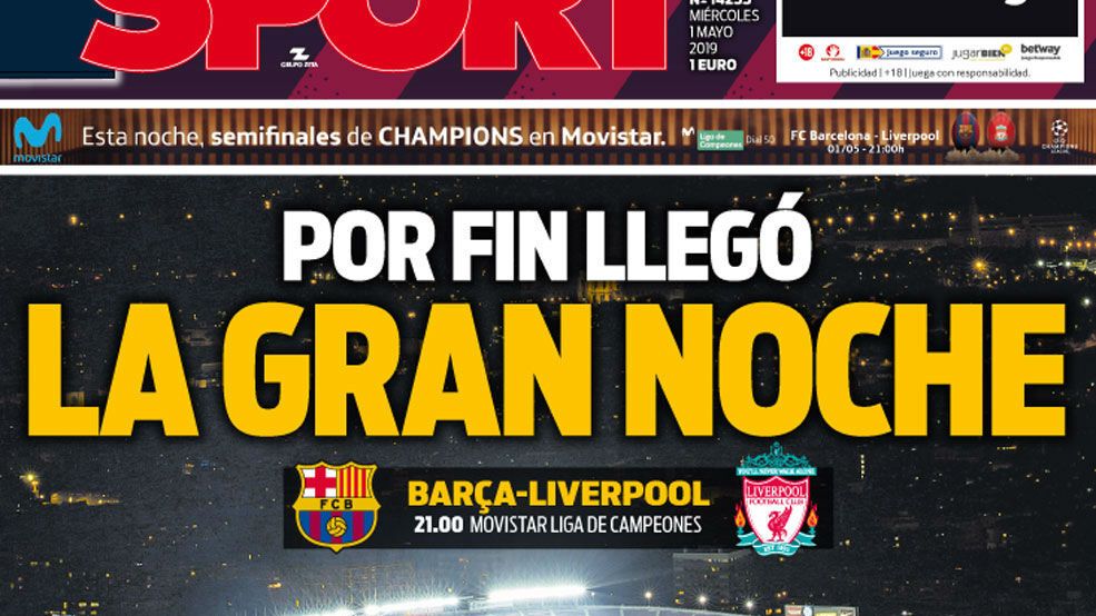 Portada Sport (01/05/19)